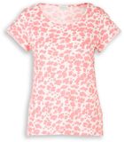 Tom Tailor - T-shirt en coton - Taille M - corail rose ginkgo minimal