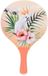 FREE & EASY Strandsporten beachball set met tropische print oranje handvat 41 cm