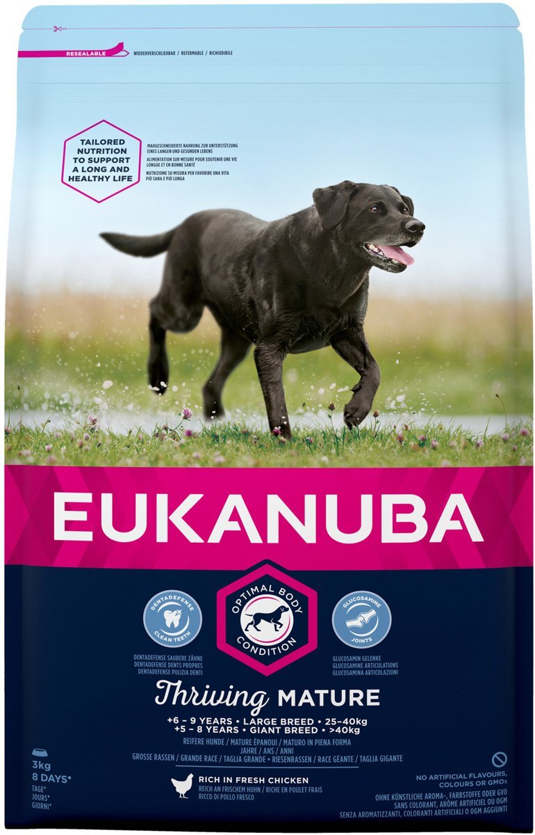 EUKANUBA Dog Mature & Senior - Large Breed - Kip - Hondenvoer - 3 kg