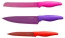 Set de couteaux de cuisine - Acier inoxydable - 3 pièces - Coloré