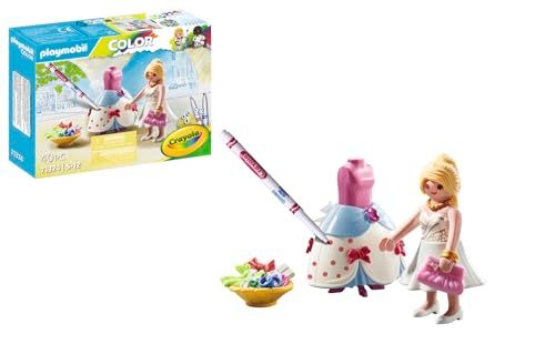 PLAYMOBIL Color 71374 Modieuze jurk - Creatief ontwerp met stiften en accessoires - Vanaf 5 jaar