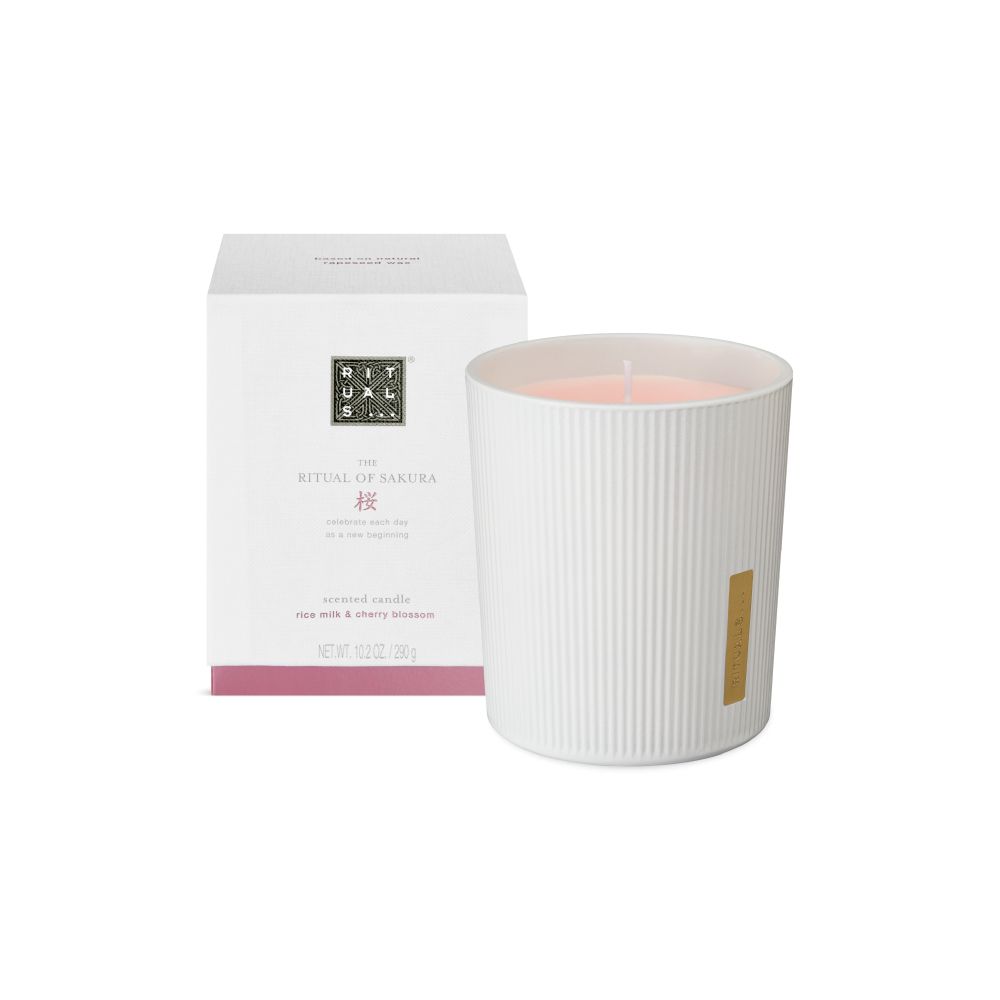 Rituals The Ritual of Sakura Scented Candle - Round - Pink, White - 290g