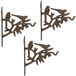 Esschert Design Muurhaak vogel - 3x - gietijzer - 20 cm - plantenhaak - hanging basket haak