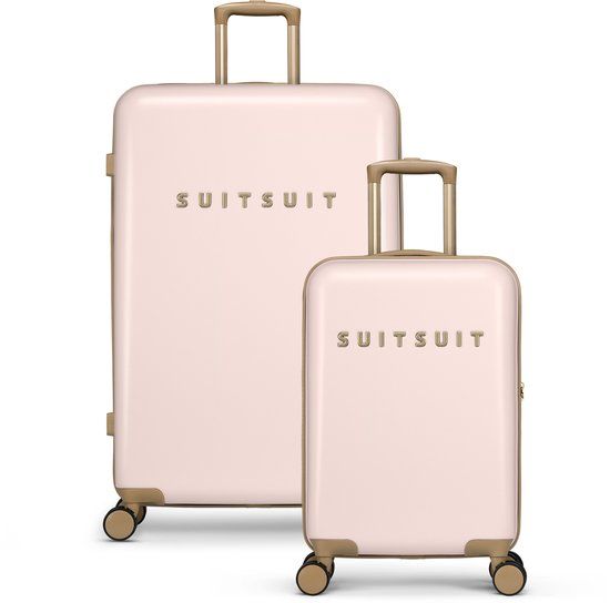 SUITSUIT Fusion Kofferset 2 delig - Rose Pearl - Hardcase - TSA cijferslot - 127 l
