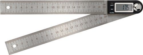 Promat Hoekmeter | raillengte 200 mm | aflezing 0,1 graden | digitaal