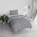 Italian Bed Linen Athena Beddengoedset, 100% katoen, beige-grijs, eenpersoonsbed
