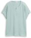 Tom Tailor - T-shirt plissé - Taille M - bleu brumeux