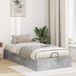 vidaXL - Ottoman Bedframe - Beton Grijs - 90 x 200 cm - Bewerkt Hout