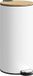 HOMCOM Prullenbak - Metaal - 30 L - Wit