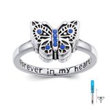 Hemelwinkel Luxe Asring – 925 Zilver - Handgemaakte Urn Ring / Crematie Ring – Urn - Gedenksieraad voor As van Overledene of Dierbare – Rouwsieraad / Memorial Ring - Herdenkingsring - 18.25 mm