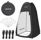 Merkloos Campingdouchetent Pop-up 1,2 x 1,9 m Zwart Met draagtas