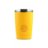 Cool Bottles Thermosbeker 330 ml - RVS Tumbler Beker - 5u warm / 10u koud - Lekvrije Koffiebeker - BPA-vrij - Vivid Yellow