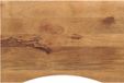 vidaXL Bureaublad met ronding 80x50x2,5 cm massief ruw mangohout