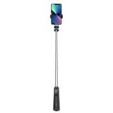 Celly Universele selfiestick met Bluetooth, verstelbaar en draagbaar statief, geïntegreerd statief, compatibel met smartphones tot 7 inch, zwart