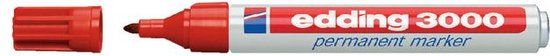 edding 3000 permanent marker - rood - 10 stuks - ronde punt 1,5-3 mm