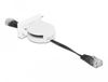DeLOCK 81361 netwerkkabel Zwart, Wit 0,62 m Cat5e SF/UTP (S-FTP) Plat