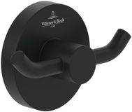 Villeroy & Boch Elements Tender dubbele handdoekhaken, rond, mat zwart