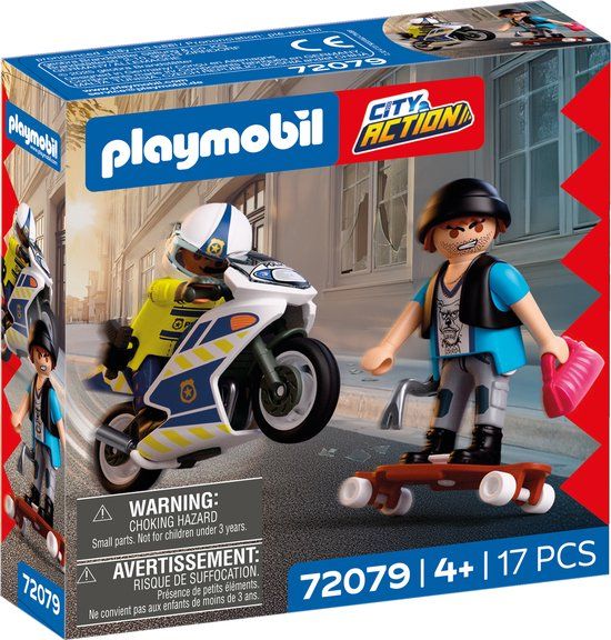 PLAYMOBIL City Action Politie Motorachtervolging 72079