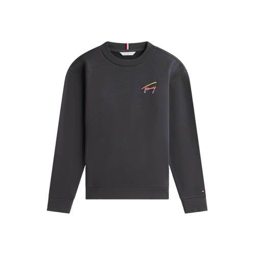 Tommy Hilfiger sweater met backprint - zwart
