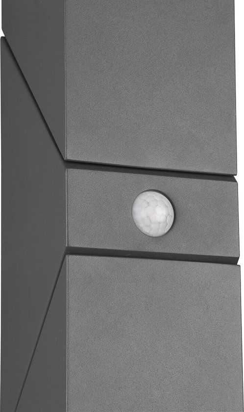 BES LED Trion Avirma - LED Outdoor Wall Light with Motion Sensor - 14W - Warm White 3000K - 2-Light - Rectangular - Matte Anthracite - Aluminum