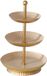 Boltze Drie-laags schaal CLIO, Goud, Metaal, 40,5 cm
