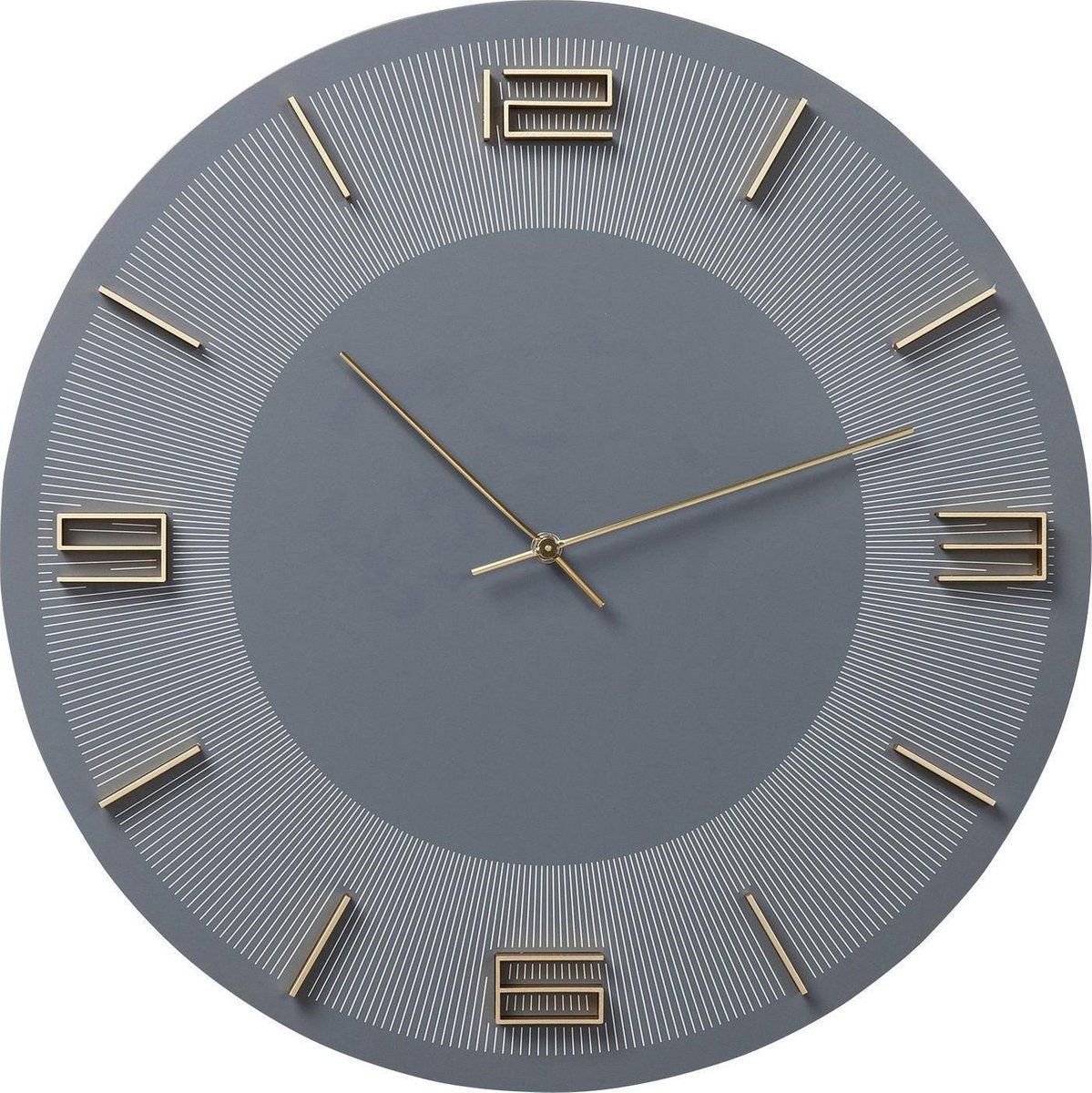 Kare Wandklok Leonardo Grey Gold - 4025621520542