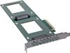 InLine PCIe kaart naar 2x interne U.2 NVMe SFF-8639 - Bifurcatie, PCIe x8, smal