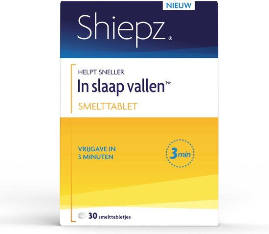 Shiepz Helpt Sneller in Slaap Vallen - Citroenmelisse - 30 Smelttabletten