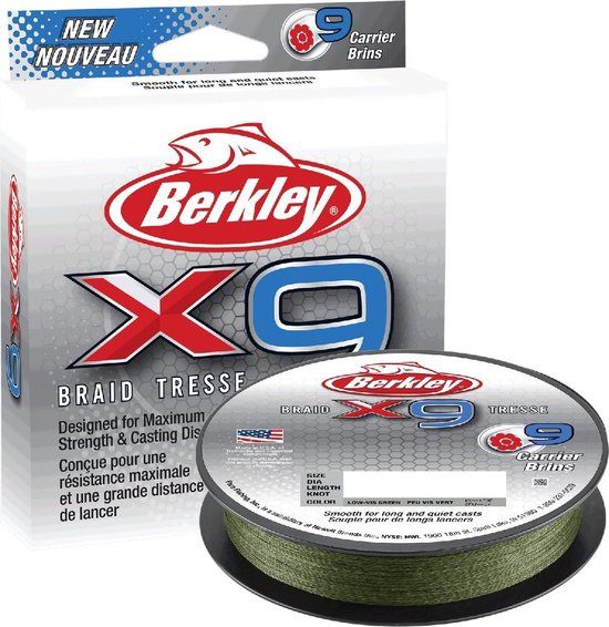 Berkley X9 Braid - Low Vis Green - 0.20mm - 150m