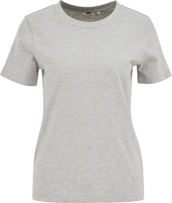 WE Fashion Dames T-shirt Lichtgrijs Katoen XL