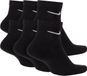 Nike Everyday Cushioned Ankle 6 Pack Socks, Black/White, Medium