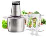 Princess Compacte hakmolen - AMJ501 - 300 W - 2 mengkommen - 4 messen - Minimaal 2 snelheden - Inox - Wit