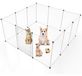 Merkloos Draagbare Speelren voor Kleine Dieren, 12 Panelen 180x90x75cm