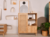 HAZAKAN Commode 2 portes chêne