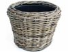 Van der Leeden Planten/bloemen mand - rotan - gevlochten riet - D33 x H24 cm - drypot - plantenpot - plantenmand - nestbaar