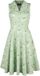 H&R London Timea Swing Dress Dames Midi-jurk - mint