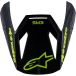 Alpinestars S-M3 Radium Junior Visière Noir Jaune Fluo Mat, Taille Unique