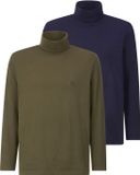 Babista Heren Shirts Met Lange Mouwen, Set Van 2 - 56/58 - Donkerblauw - Plus Size