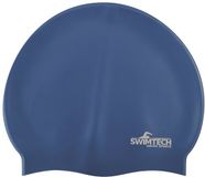 SwimTech Siliconen badmuts donkerblauw - Unisex - Polyester - One size