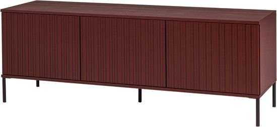 WOOOD New Gravure Tv Meubel - Grenen - Bordeauxrood - 56x150x44