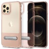 Spigen Slim Armor Hoesje Geschikt voor Apple iPhone 12 Pro Max Roze Transparant
