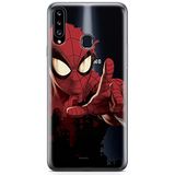ERT GROUP mobiel telefoonhoesje voor Samsung A20S origineel en officieel erkend Marvel patroon Spider Man 006 optimaal aangepast aan de vorm van de mobiele telefoon, gedeeltelijk bedrukt