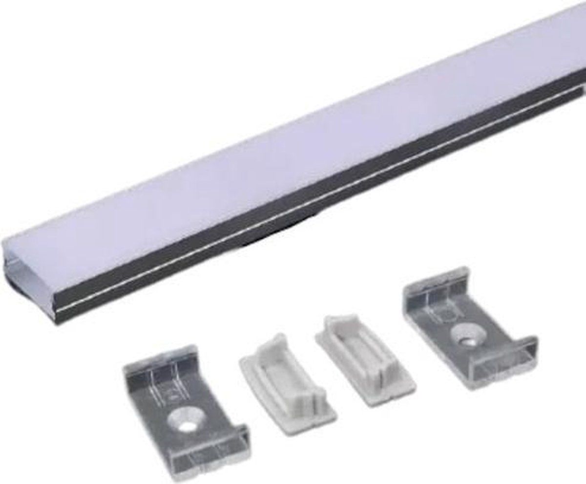 V-TAC VT-8108 LED Stripverlichting - Montageset - Zilver/Wit - 2M