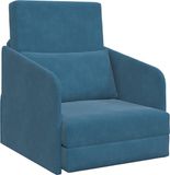 vidaXL Slaapbank Blauw Fluweel 65 x 80 x 83 cm