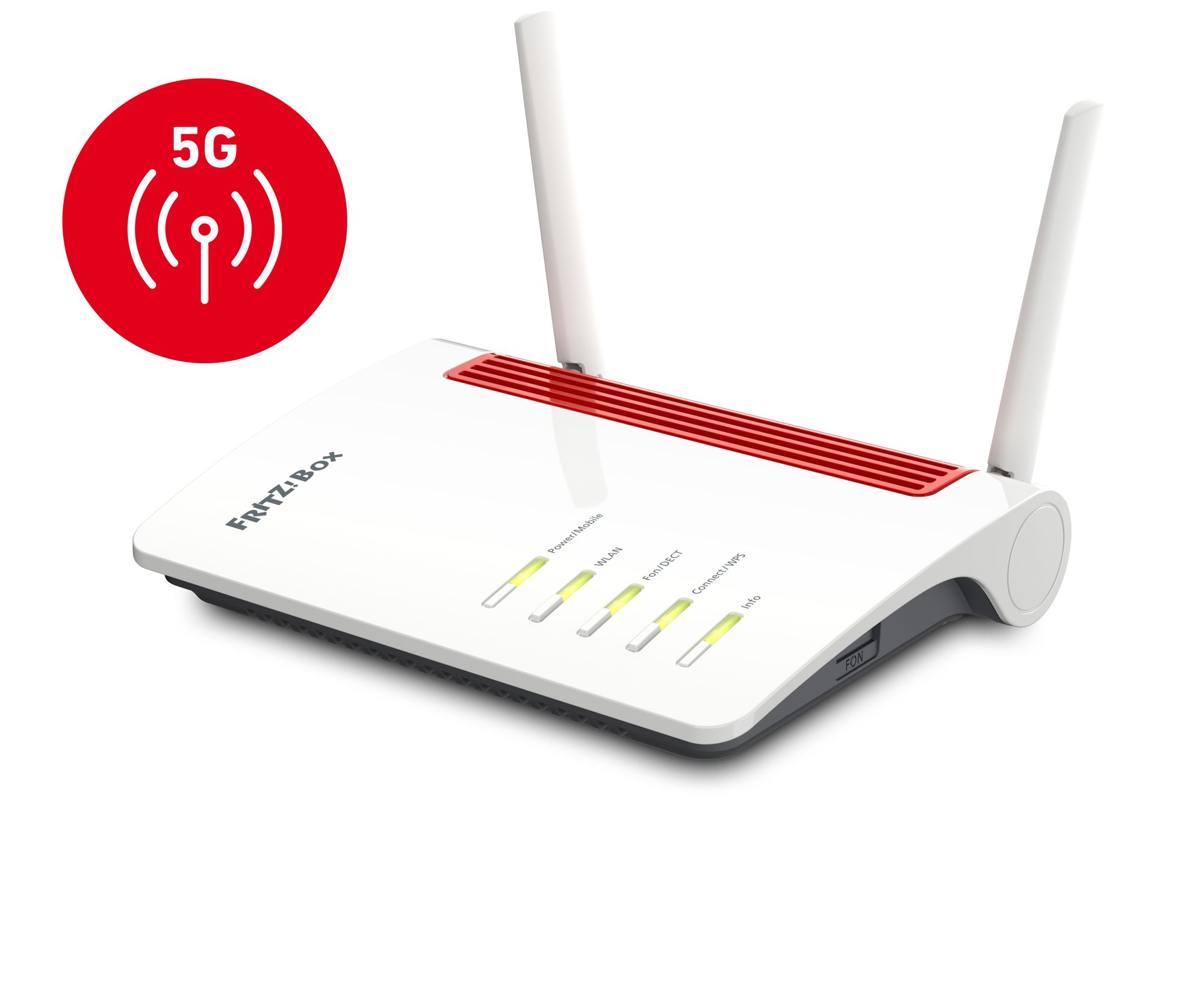 AVM FRITZ!Box 6850 5G Router - Dual-Band Wi-Fi 5, Gigabit Ethernet, 5G, 4x LAN, SIM Card Slot