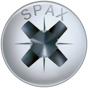 Spax Universeel schroef, 4 x 50 mm, 500 stuks, volledig schroefdraad, bolkop, kruiskop Z2, 4CUT, WIROX - 0231010400505