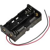 TRU COMPONENTS TC-13220700 Support de batterie Nombre de cellules : 2 18650 Câble (L x l x H) 76 x 40 x 21 mm