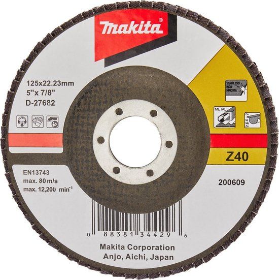 Makita Accessoires Makita Schuurschijf 125mm K40 Uni-FZ - D-27682