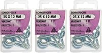 Deltafix Schroefogen - 21 stuks - verzinkt metaal - 25 x 12 mm