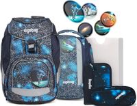 Ergobag sac à dos Pack Super Reflex Glow-Edition Set scolaire 6 pièces Bär Anhalter durch die Galaxis bleu